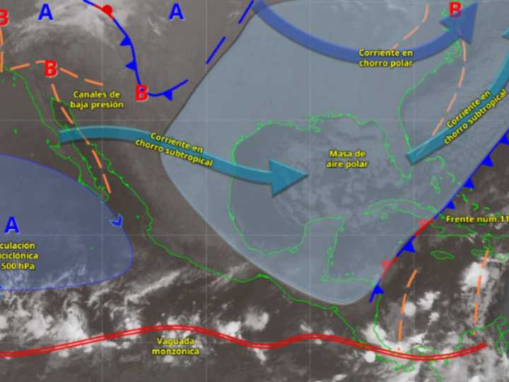 Frentes fríos mantienen ambiente gélido en el norte, centro y oriente del país