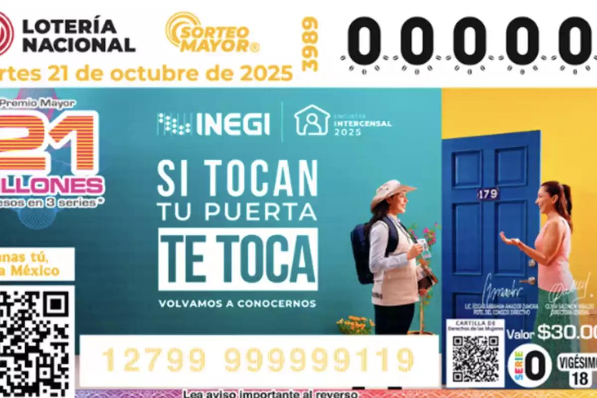 Resultados Sorteo Mayor 3989 Lotería Nacional 21 octubre: ganadores y números premiados con reintegros