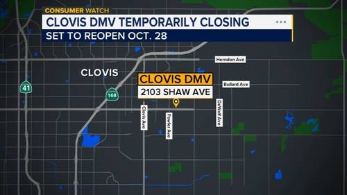 Clovis DMV office to be temporarily closed for renovations