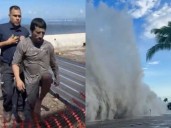 Rescatan a surfista arrastrado por olas del huracán Priscilla en Puerto Vallarta