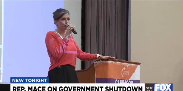 Rep. Mace speaks at Turning Point USA event in Clemson