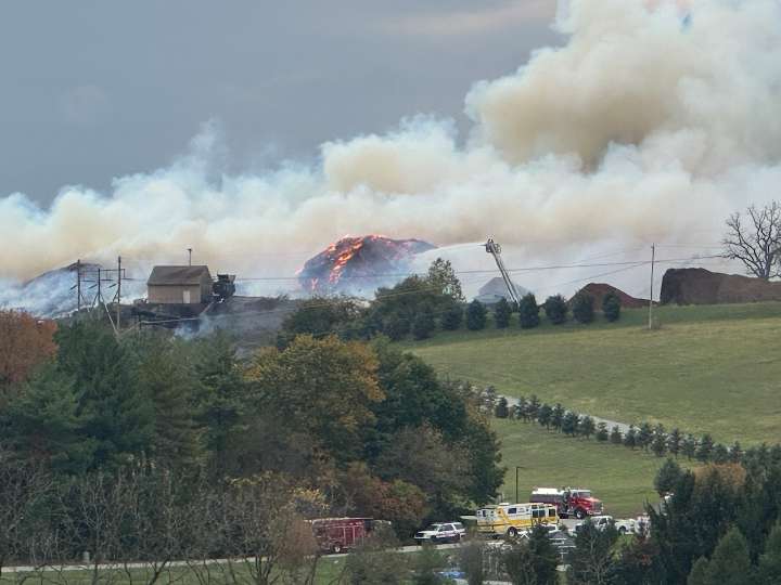 Fire continues to burn at York County mulch plant
