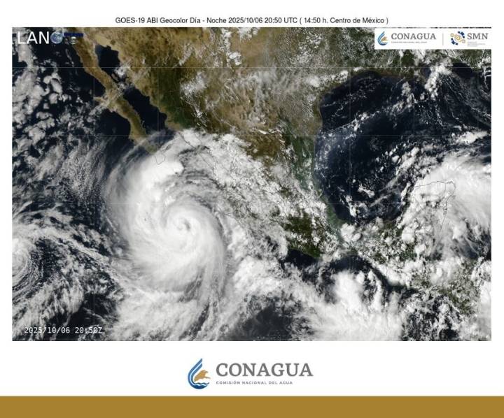 Priscilla ocasionará lluvias de muy fuertes a intensas en las costas del occidente de México y del sur de Baja California Sur