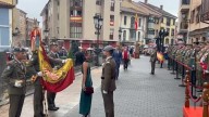 Ni el orbayu puede con el patriotismo en Noreña: un jura de bandera para "cumplir un deseo, con ilusión, emoción y orgullo"