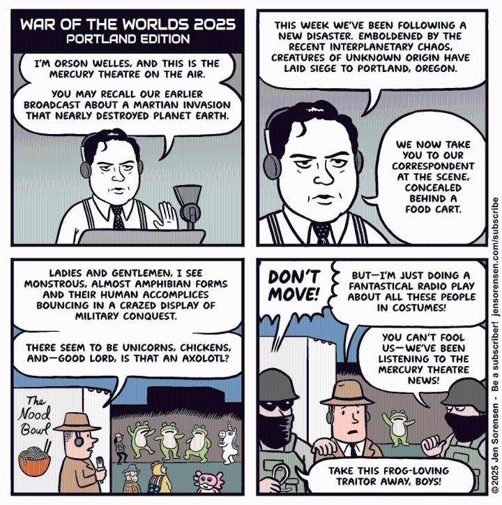 Cartoon: War of the Worlds, Portland edition
