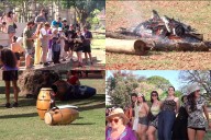 Comenzó el Contrafestejo en Paraná con la ceremonia del fuego