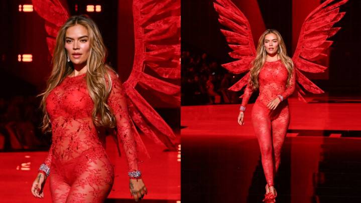 Karol G desplegó sus alas en el Victoria’s Secret Fashion Show