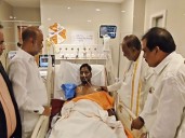Bandi Sanjay meets 'Gau Rakshak' injured in shooting