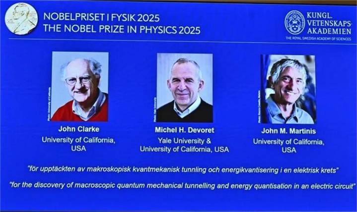 El Nobel de Física 2025 es para tres científicos que demostraron el efecto túnel cuántico macroscópico