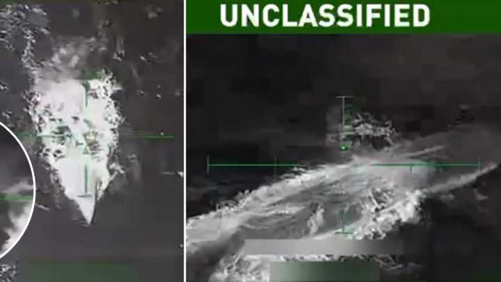 Donald Trump revela el video del ataque a submarino presuntamente cargado de drogas y anuncia que sobrevivientes serán deportados: hay un colombiano
