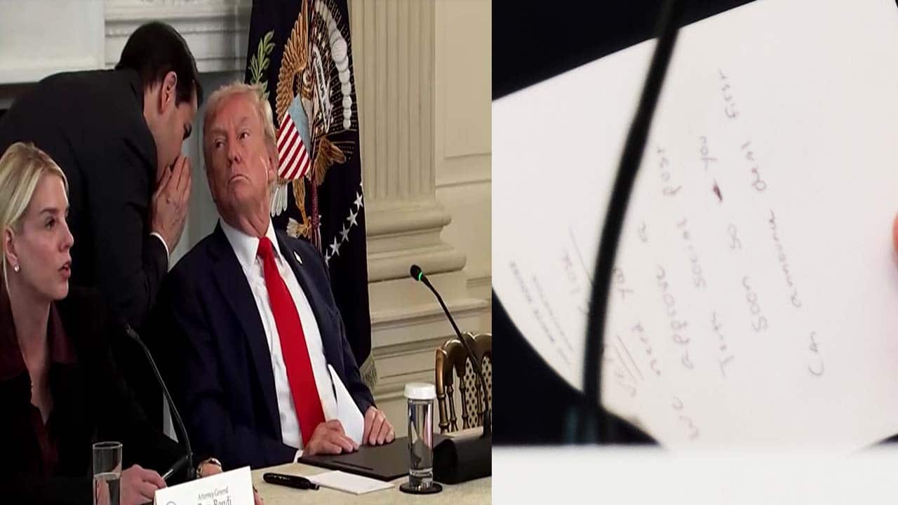 'You need to approve...': What Rubio’s secret note and whisper to Trump on Gaza deal said