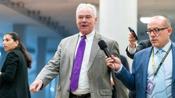 Kaine says Jay Jones scandal won’t cause trouble for Spanberger in Virginia election