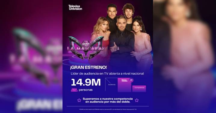 Estreno de ¿Quién es la máscara? fue visto por más de 14.9 millones de personas