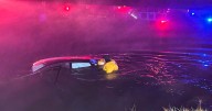 Firefighter saves elderly man who drove car into pond, West Chester township says