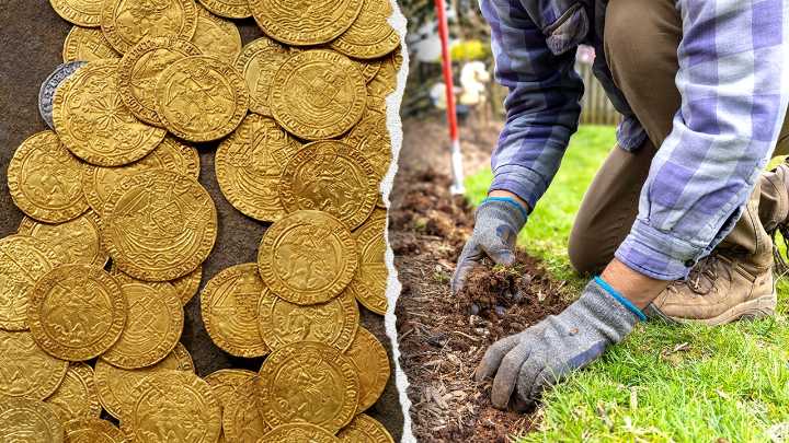 Gold coins found by UK couple in garden set to auction for six