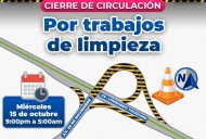 Cerrarán accesos a periferico Lombardo Toledano por avenida 20 de noviembre por limpieza