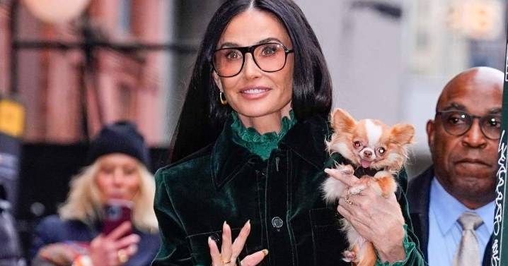 Demi Moore's Saint Laurent Suit Came With an Unusual Accessory