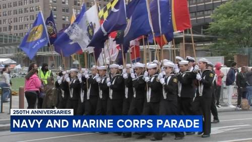 Navy and Marines celebrate 250th birthday with parade in Philadelphia