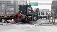 3 dead, several injured in 8-vehicle crash involving big rigs on 10 Freeway in Ontario