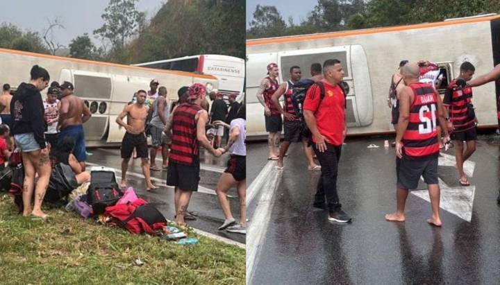 Viajaban a Argentina: preocupación por accidente de tránsito que involucra a hinchas de Flamengo