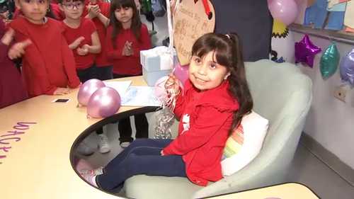 Peck Elementary School: 1st grader Joselin welcomed back to Chicago school after successful heart transplant
