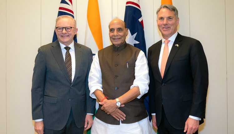 Rajnath Singh Holds ‘Productive’ Talks With Australian PM Albanese, Defence Minister Marles