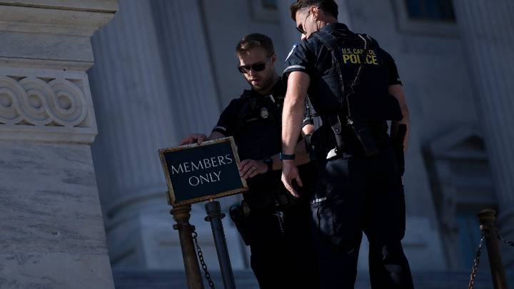 Going unpaid, Capitol Police are a daily reminder for lawmakers of shutdown pain : NPR