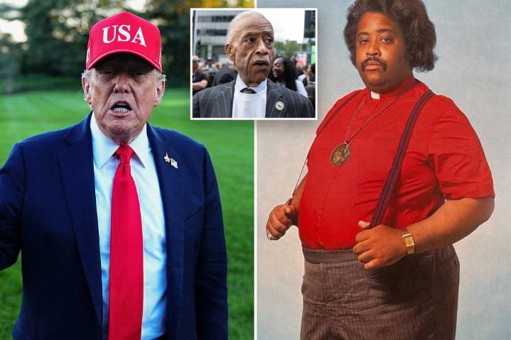 Trump mocks Al Sharpton with unflattering snap as calls for probe into his 'lowest rated' show