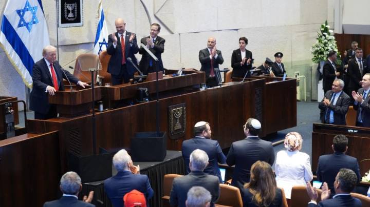 Live updates: Trump declares ‘historic dawn of a new Middle East’ before Knesset; Hamas releases hostages