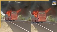 Bus Travelling from Jaisalmer to Jodhpur Catches fire – Many feared dead, Over 10 injured