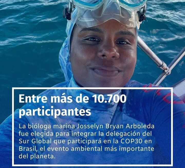 Bióloga marina isleña Joss Bryan Arboleda hará parte de la delegación de Colombia a la COP30 en Brasil