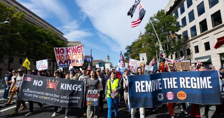 Protesters decry Trump administration policies in No Kings rallies across the U.S.