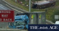 Truck driver pleads guilty over Victoria school bus crash