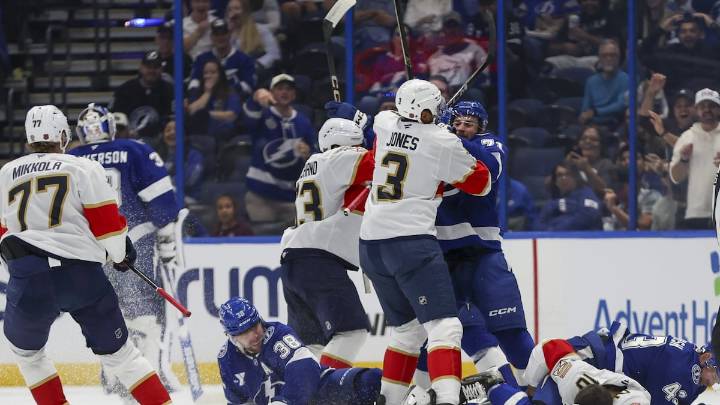 Tempers flare as Panthers target Lightning’s Brandon Hagel again