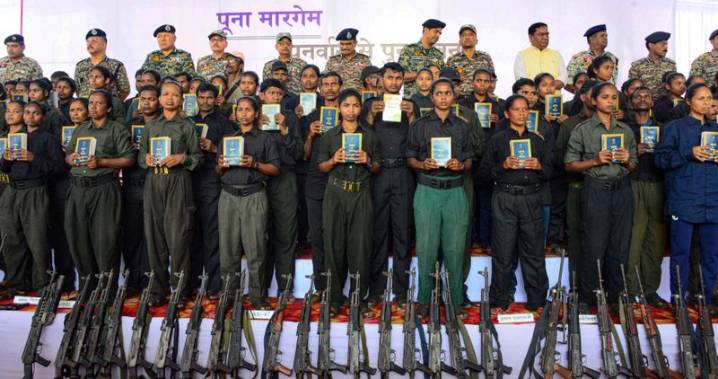 Largest Naxal mass surrender in Chhattisgarh, 208 join mainstream