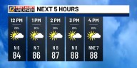 Warm and humid with isolated showers possible!