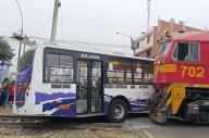 El Agustino: conductores involucrados en choque entre tren y bus permanecen detenidos