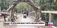 Playscape in Conestee built with Helene debris