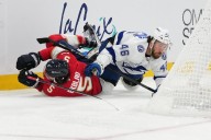 NHL suspends Tampa Bay’s Scott Sabourin for 4 games after chaotic preseason finale