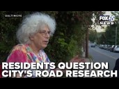 Baltimore residents question city's research on Glenmore Avenue's zigzag road design