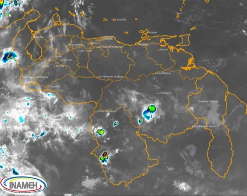 INAMEH advierte sobre lluvias en varias regiones a pesar de predominio de cielos despejados