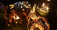Ancient Celtic festival returns to Scottish city with fire show and music to welcome winter