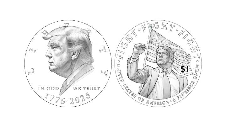 El Tesoro de Estados Unidos produciría monedas de un dólar con la cara de Donald Trump