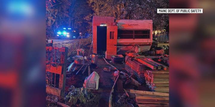 7-year-old girl hospitalized after camper fire in Oxford