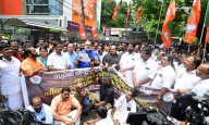 Sabarimala gold row: BJP protests near CM’s residence, seeks Minister's resignation