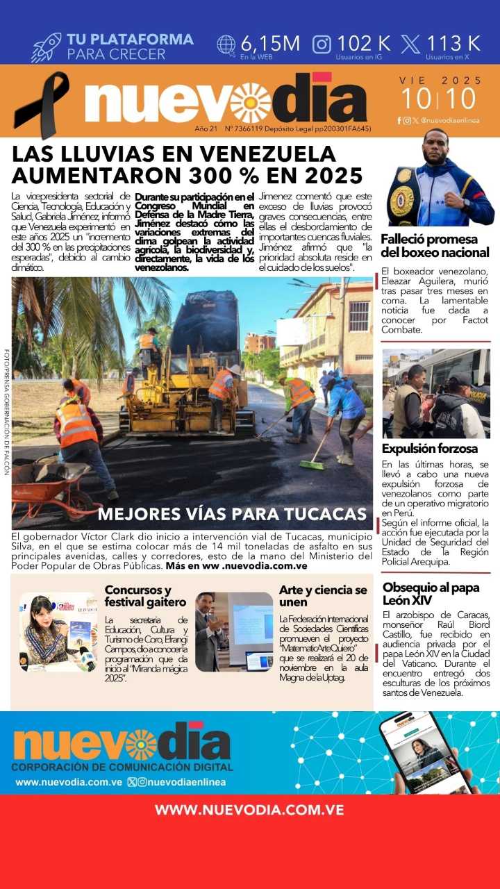 Portada del 10 de octubre de 2025