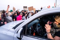 Protesters gather as federal agents arrive in the San Francisco area