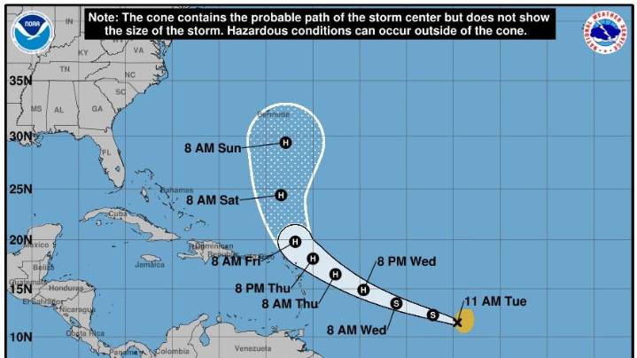 Tropical Storm Jerry forms in Atlantic. Forecast, spaghetti models
