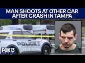 Driver arrested in crash, shooting