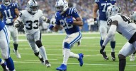 Jonathan Taylor runs for 3 touchdowns and Daniel Jones throws for 2 as Colts rout Raiders 40